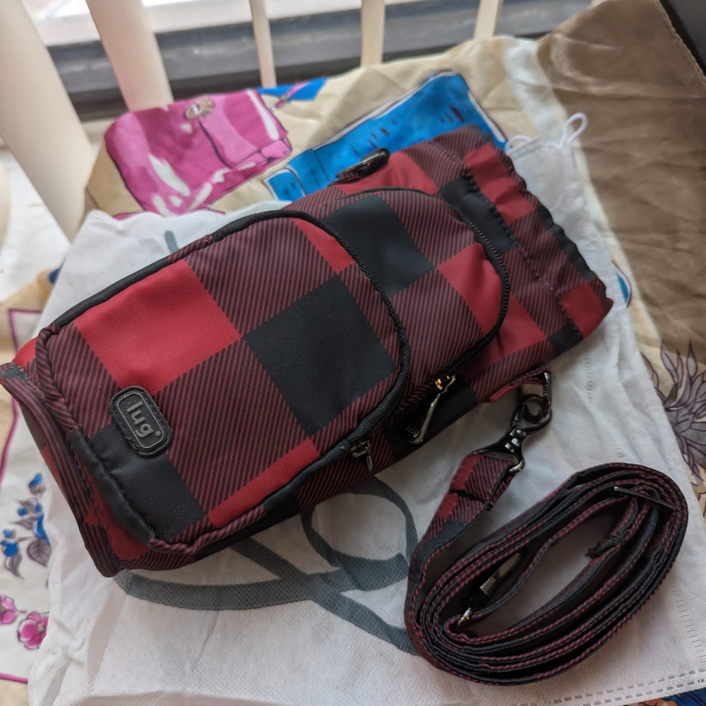 Lug Red and Black Checkered Men's Bag
